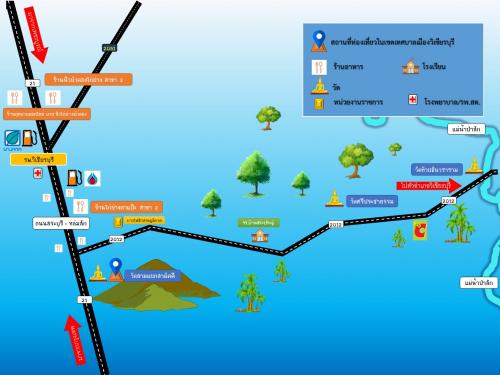 แผนที่สถานที่ท่องเที่ยวในเขตเทศบาลเมืองวิเชียรบุรี