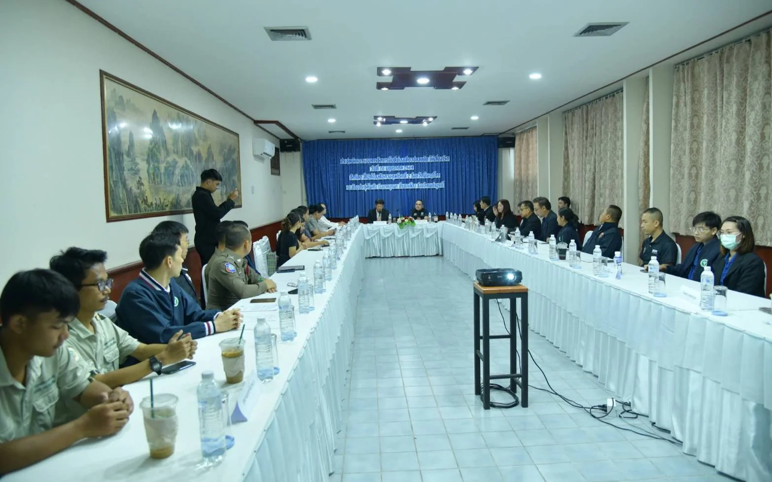 ประชุมราชการเพื่อพัฒนาระบบการจัดการพื้นที่ท่องเที่ยวปลอดภัย เพื่อการขับเคลื่อนการดำเนินงานเฝ้าระวัง  ป้องกันควบคุมโรคติดต่อ